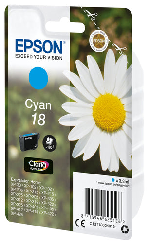 Epson Daisy Singlepack Cyan 18 Claria Home Ink Epson Daisy Singlepack Cyan 18 Claria Home Ink